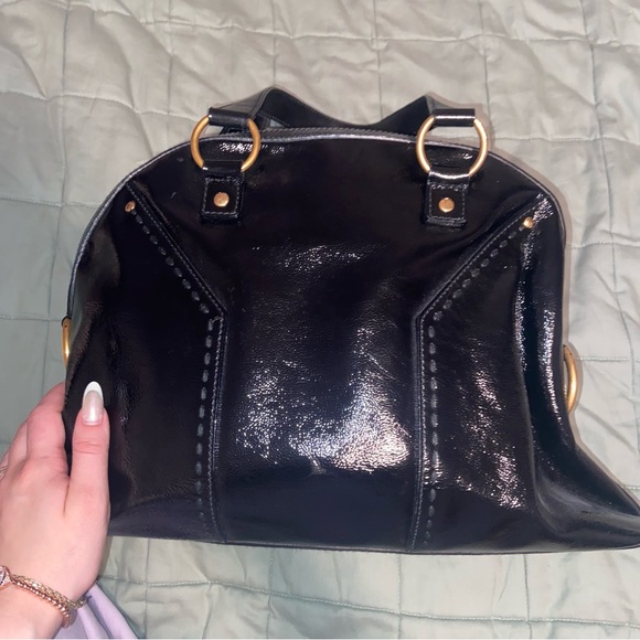 YSL Muse Enamel Patent Handbag - Picture 6 of 16